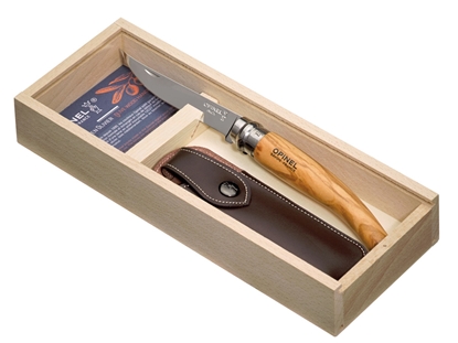 Picture of Opinel FILETTO N°10 INOX ULIVO C/FODERO C/BOX