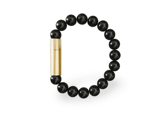 Picture of Les Fines Lames BRACCIALE PUNCH BRASS ONYX - S