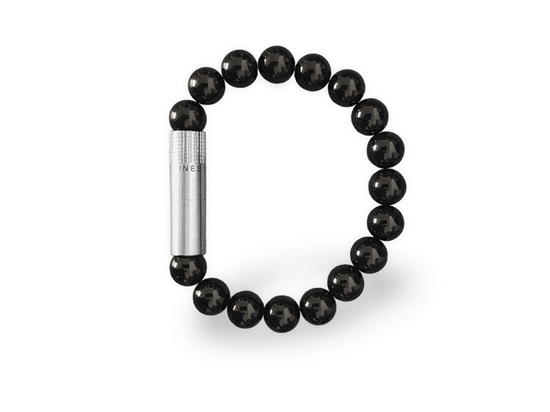 Immagine di Les Fines Lames BRACCIALE PUNCH STAINLESS STEEL ONYX - L