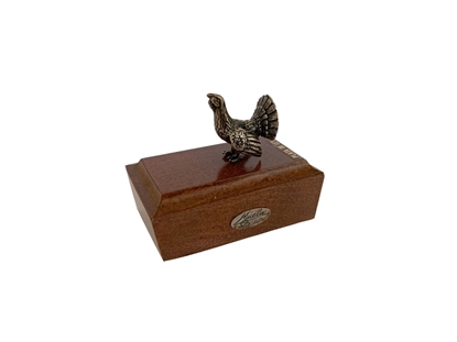 Picture of Muela Silverware GROUSE ON WOODEN BASE cm 7x4