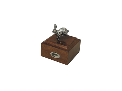 Picture of Muela Silverware HARE ON WOODEN BASE cm 5x5