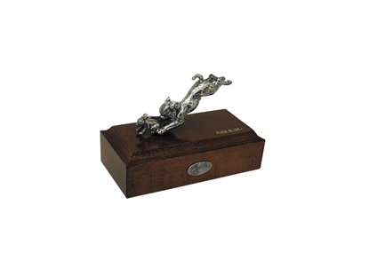 Picture of Muela Silverware LYNX CATCHING HARE ON WOODEN BASE cm 10x5