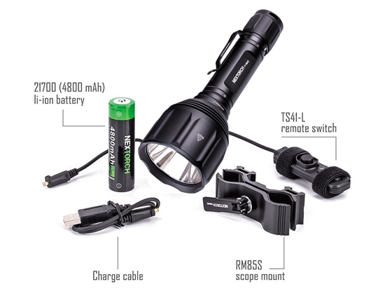 Immagine di Nextorch HUNTING SET T7 MAX (1100 mt) Ricaricabile 1200 Lumens LED