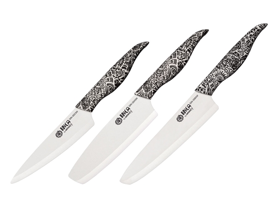 Picture of Samura INCA CERAMICA BIANCO SET 3 PZ (FILETTARE -NAKIRI-CUOCO)