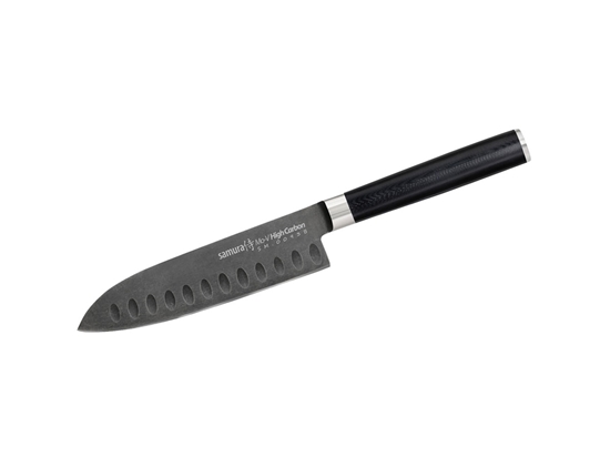 Picture of Samura MO-V STONEWASH SMALL SANTOKU (Santoku knife hollow ground) CM.13.8