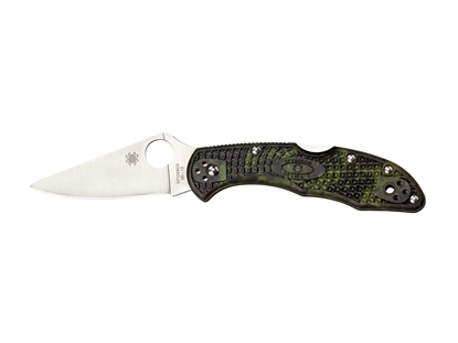 Picture of Spyderco DELICA 4 FRN ZOME GREEN FLAT C11ZFPGR