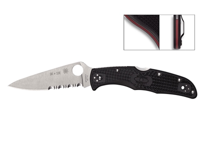Picture of Spyderco ENDURA 4 THIN RED LINE COMBO C10FPSBKRD