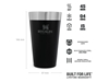 Picture of Stanley ADVENTURE STACKING BEER PINT 16oz /470ml Matte Black Pebble