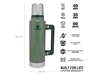 Immagine di Stanley CLASSIC LEGENDARY BOTTLE LARGE 1.5qt /1.4l Hammertone Green