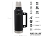 Immagine di Stanley CLASSIC LEGENDARY BOTTLE XLARGE 2.0qt /1.9l Matte Black Pebble