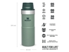 Picture of Stanley CLASSIC TRIGGER-ACTION TRAVEL MUG 12oz /350ml Hammertone Green