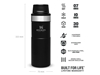 Immagine di Stanley CLASSIC TRIGGER-ACTION TRAVEL MUG 16oz /470ml Matte Black Pebble