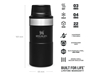 Immagine di Stanley CLASSIC TRIGGER-ACTION TRAVEL MUG 8.5oz /250ml Matte Black Pebble