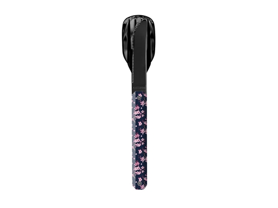 Immagine di Akinod MAGNETIC STRAIGHT CUTLERY 12H34 BLACK MIRROR Fleurs de Cerisier