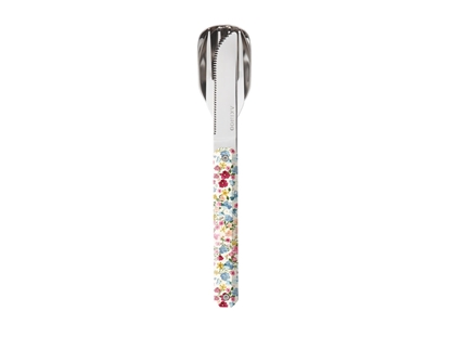 Picture of Akinod MAGNETIC STRAIGHT CUTLERY 12H34 MIRROR Fleurs Pastel