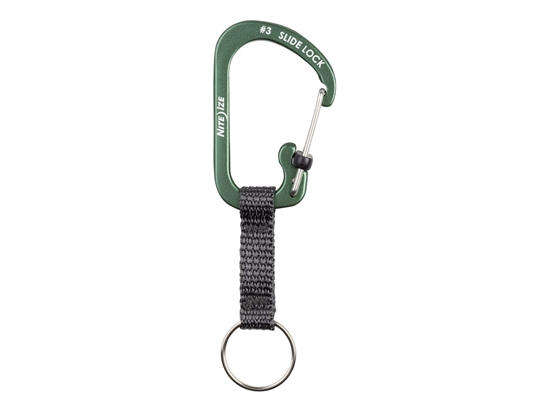 Picture of Niteize SLIDELOCK KEYRING #3 ALUMINUM Olive CSLAW3-08-R6