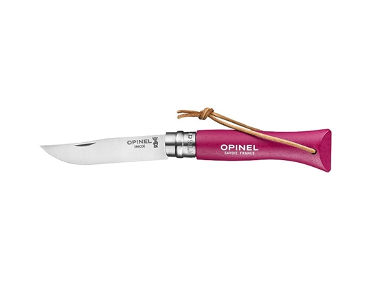 Immagine di Opinel TRADIZIONE N°06 INOX BAROUDEUR "FRAMBOISE" (002201)