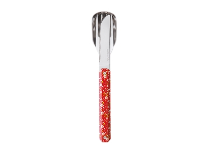 Picture of Akinod MAGNETIC STRAIGHT CUTLERY 12H34 MIRROR Hélianthème Rouge