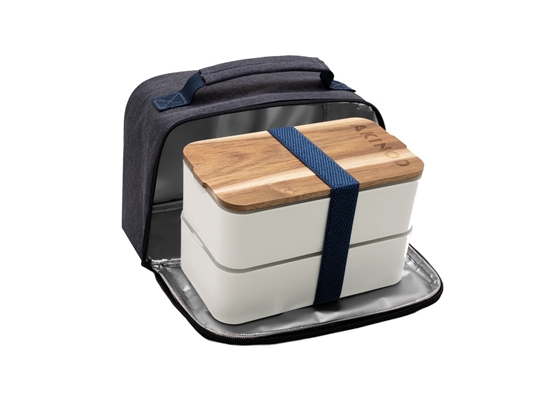 Picture of Akinod BENTO + LUNCH BAG 11H58 Blanc / Blue