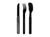 Immagine di Akinod MAGNETIC STRAIGHT CUTLERY 12H34 BLACK MIRROR Zèbre