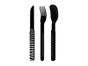 Picture of Akinod MAGNETIC STRAIGHT CUTLERY 12H34 BLACK MIRROR Zèbre