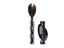 Immagine di Akinod MULTIFUNCTION CUTLERY 13H25 BLACK MIRROR Fleurs de Cerisier