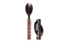 Picture of Akinod MULTIFUNCTION CUTLERY 13H25 BLACK MIRROR Tartan Rouge