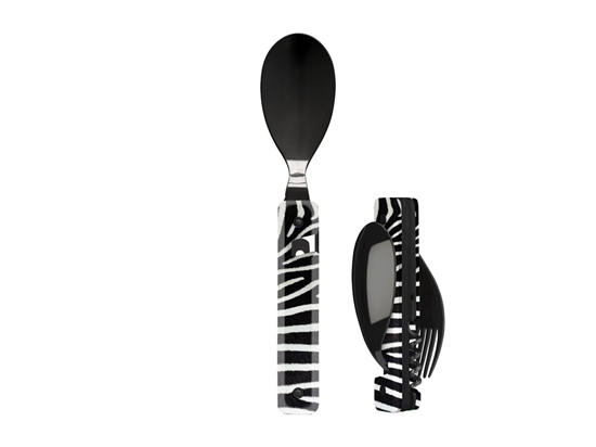 Immagine di Akinod MULTIFUNCTION CUTLERY 13H25 BLACK MIRROR Zebre