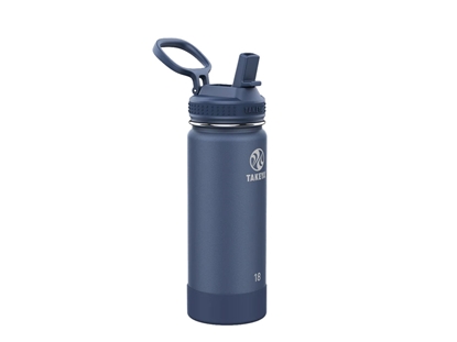 Picture of Takeya ACTIVES STRAW INSULATED BOTTLE 18oz / 530ml Midnight (51219)