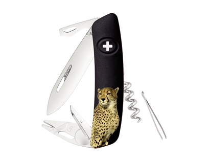 Picture of Swiza TT03 TICK TOOL WILDLIFE Cheetah Black (KNI.0070.WO06)