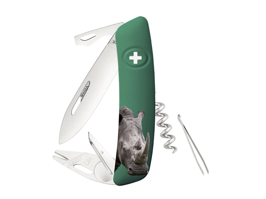 Immagine di Swiza TT03 TICK TOOL WILDLIFE Rhinoceros Green (KNI.0070.WO07)