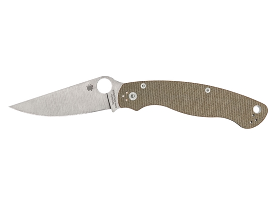 Picture of Spyderco MILITARY 2 BROWN CANVAS MICARTA CPM CRUWEAR C36MPCW2