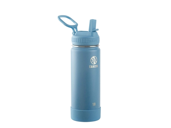 Picture of Takeya ACTIVES STRAW INSULATED BOTTLE 18oz / 530ml Bluestone (51266)