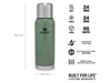 Picture of Stanley ADVENTURE STAINLESS STEEL VACUUM BOTTLE  1.1qt /1l Hammertone Green