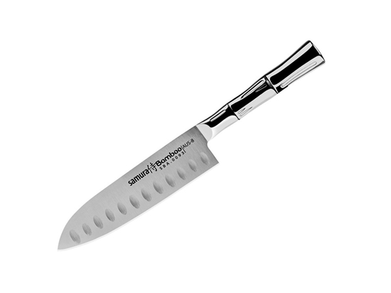 Picture of Samura BAMBOO SANTOKU C/ALVEOLI (Santoku knife hollow ground) CM.13,7 SBA-0093