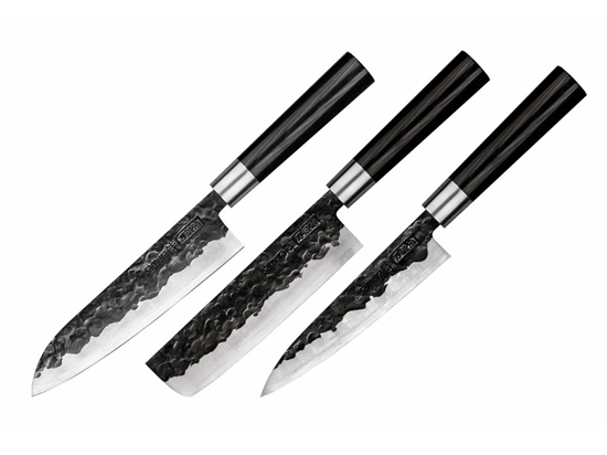 Picture of Samura BLACKSMITH SET 3 PZ (NAKIRI-SANTOKU-FILETTARE) SBL-0220