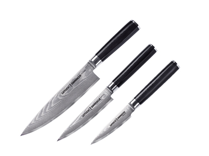 Picture of Samura DAMASCUS SET 3 PZ (CUOCO-FILETTARE-SPELUCCHINO) SD-0220