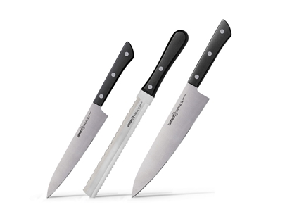 Immagine di Samura HARAKIRI SET 3 PZ (CUOCO-FILETTARE-PANE/SURGELATI) Black SHR-0230B