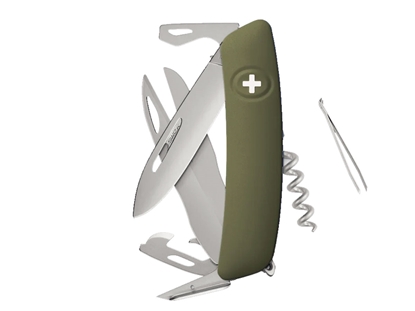 Picture of Swiza D07R AM SCISSORS Olive (KNR.0116.1050)