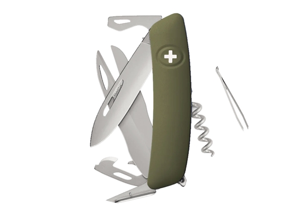 Picture of Swiza D07R AM SCISSORS Olive (KNR.0116.1050)