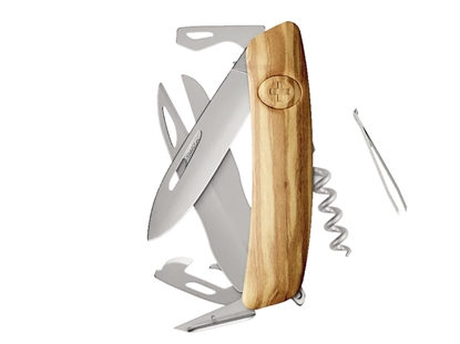 Picture of Swiza D07R AM SCISSORS Wood Olive (KNR.0116.6310)
