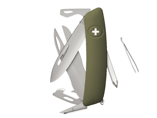 Picture of Swiza D08R AM SCISSORS Olive (KNR.0126.1050)