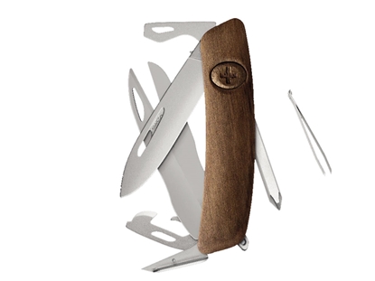 Picture of Swiza D08R AM SCISSORS Wood Walnut (KNR.0126.6300)