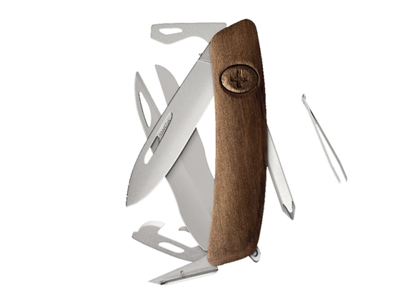 Picture of Swiza D08R AM SCISSORS Wood Walnut (KNR.0126.6300)