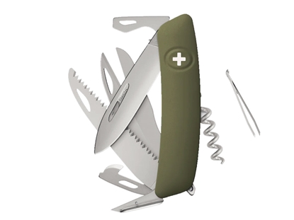 Picture of Swiza D09R AM SAW & SCISSORS Olive (KNR.0136.1050)