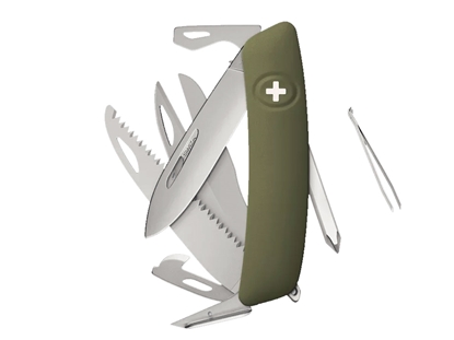 Picture of Swiza D10R AM SAW & SCISSORS Olive (KNR.0146.1050)