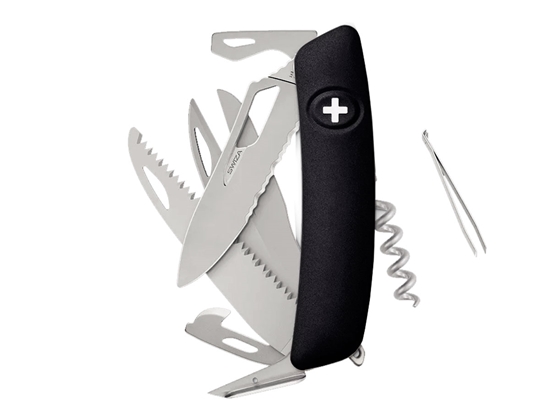 Picture of Swiza SH09TR AM SAW & SCISSORS WAVY EDGE Black (KST.0136.1010)
