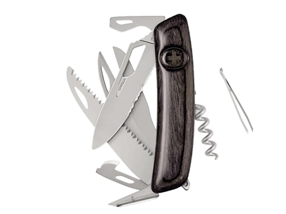 Immagine di Swiza SH09TR AM SAW & SCISSORS WAVY EDGE Laminate Black (KST.0136.6510)