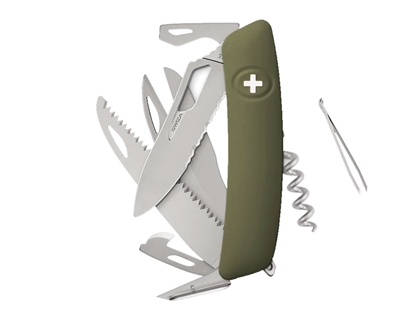 Immagine di Swiza SH09TR AM SAW & SCISSORS WAVY EDGE Olive (KST.0136.1050)