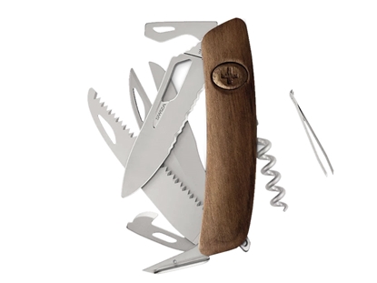 Immagine di Swiza SH09TR AM SAW & SCISSORS WAVY EDGE Wood Walnut (KST.0136.6300)